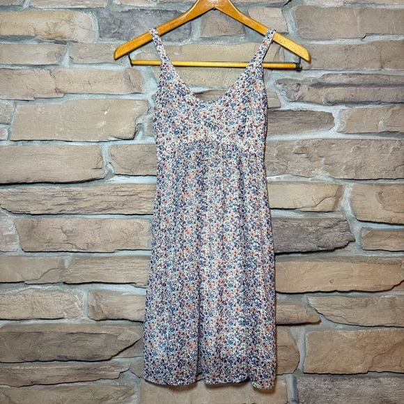 Hollister Women’s Multicolor V-Neck Floral Mini Dress Sz S - Picture 1 of 12